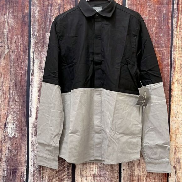 Threads 4 Thought Color Block Button Up Dress Shirt - Picture 1 of 3